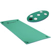 Yeah Depot - Soozier 12' x 5' Lily Pad Floating Mat with Cup Holder Table, 3-Layer Portable Roll-Up Water Mat Float Dock for 2-3 People, on Lake, River, Beach, Swimming Pool, Green