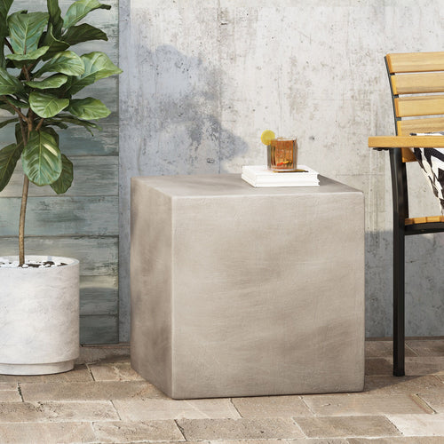 Yeah Depot - Outdoor MGO Side Table ,Light Grey