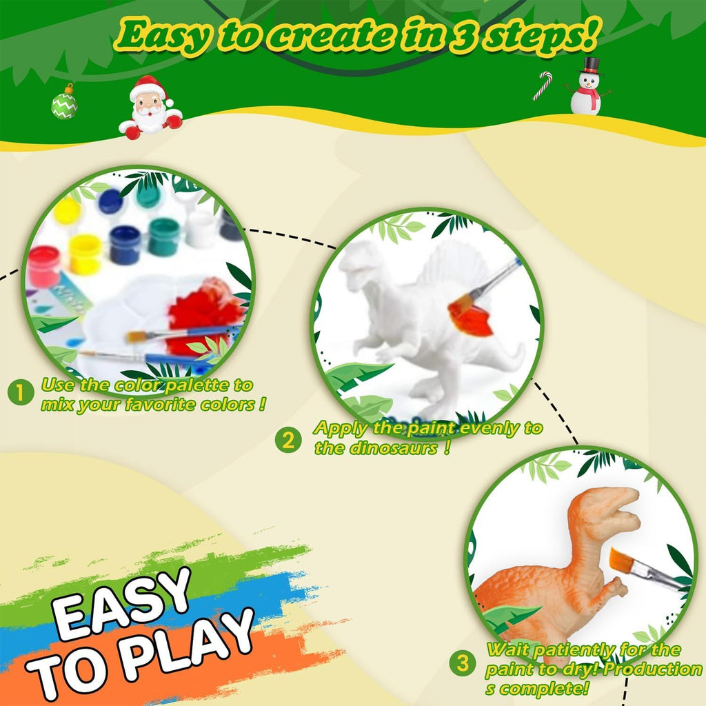 Kai Sheng Rui Store - Kids Arts Crafts Set Dinosaur Toys Painting Kit,Painting Toys Gifts for 6 to18 Year Old Boys Kids Girls Toddlers Advent Calendar