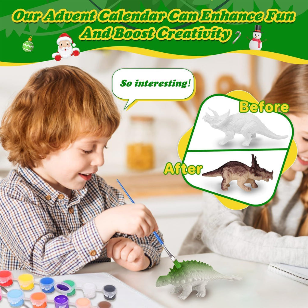 Kai Sheng Rui Store - Kids Arts Crafts Set Dinosaur Toys Painting Kit,Painting Toys Gifts for 6 to18 Year Old Boys Kids Girls Toddlers Advent Calendar