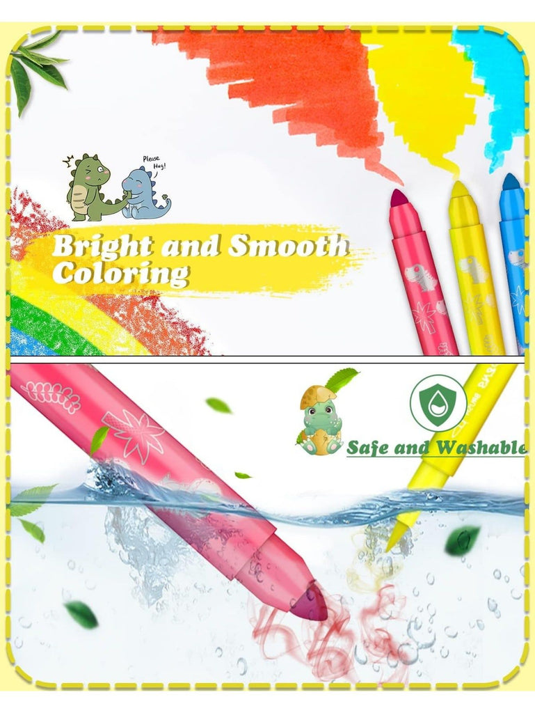 Kai Sheng Rui Store - Dinosaur Art Box-Dinosaur art kits are included in this portable, high-quality box. The nice and fun cover attracts kids and inspires them to get their hands dirty. Every child is a little artist!