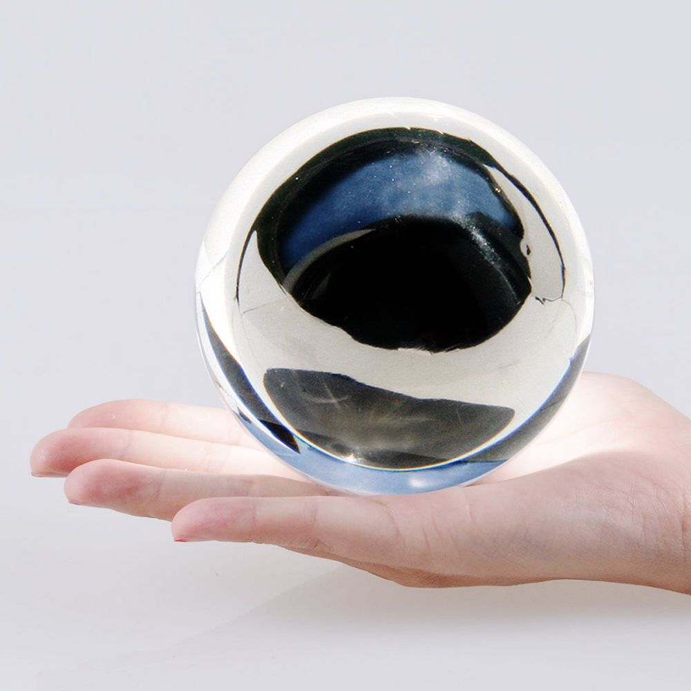 DSJUGGLING - Clear Acrylic Contact Juggling Ball 4'' - 100mm Great for Beginners, isolations, Body Rolls and Head balances