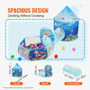 VEVOR 3 in 1 Kids Play Tent with Tunnel, Basketball Hoop for Boys, Girls, Babies and Toddlers, Indoor/Outdoor Pop Up Playhouse with Carrying Bag & Banding Straps Birthday Gifts, Blue Ocean