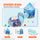 VEVOR 3 in 1 Kids Play Tent with Tunnel, Basketball Hoop for Boys, Girls, Babies and Toddlers, Indoor/Outdoor Pop Up Playhouse with Carrying Bag & Banding Straps Birthday Gifts, Blue Ocean