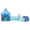 VEVOR 3 in 1 Kids Play Tent with Tunnel, Basketball Hoop for Boys, Girls, Babies and Toddlers, Indoor/Outdoor Pop Up Playhouse with Carrying Bag & Banding Straps Birthday Gifts, Blue Ocean