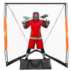 VEVOR Lacrosse Goal, 6' x 6' Lacrosse Net, Portable Lacrosse Goal with Carry Bag, Fiberglass Rod Backyard Lacrosse Training Equipment, Easy Setup Collegiate Goal, Perfect for Youth Adult Training