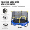 VEVOR 5FT Trampoline for Kids, 60'' Indoor Outdoor Trampoline with Safety Enclosure Net, Basketball Hoop and Ocean Balls, Mini Toddler Recreational Trampoline Birthday Gifts for 3+ Years Kids