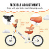 VEVOR Toddler Balance Bike, 12'' Carbon Steel Kids Bike with Adjustable Seat & Handlebar, EVA Foam Tires, No Pedal Kids Balance Bicycle Gift for 1-5 Years Boys Girls, 55LBS Support