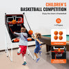 VEVOR Foldable Basketball Arcade Game, 2 Player Indoor Basketball Game, Home Dual Shot Sport with 4 Balls, 8 Game Modes, LCD Electronic Scoreboard, and Inflation Pump, for Kids, Adults (Black & White)