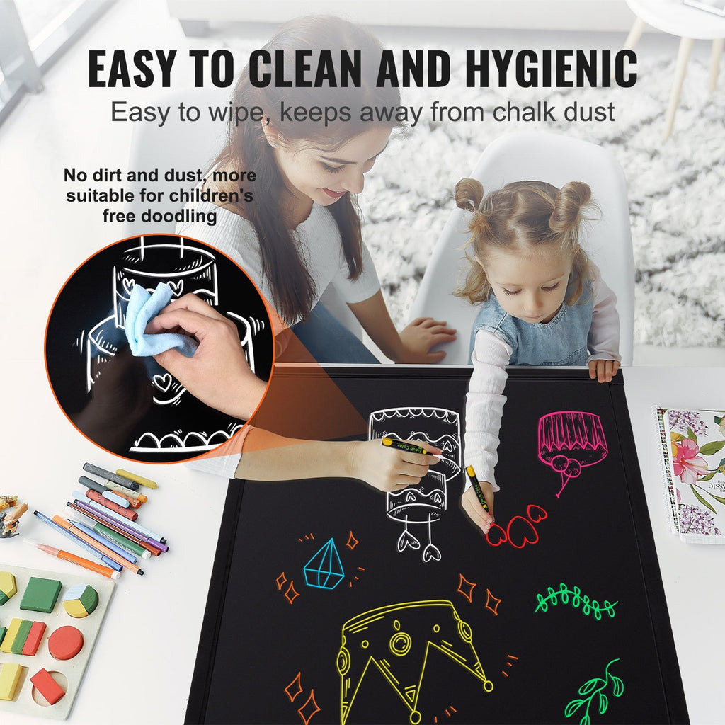 VEVOR LED Message Writing Board, 32''x24'' Illuminated Erasable Lighted Chalkboard, Neon Effect Menu Sign Board, Drawing Board with 8 Fluorescent Chalk Markers and Remote Contro Tested toStandards