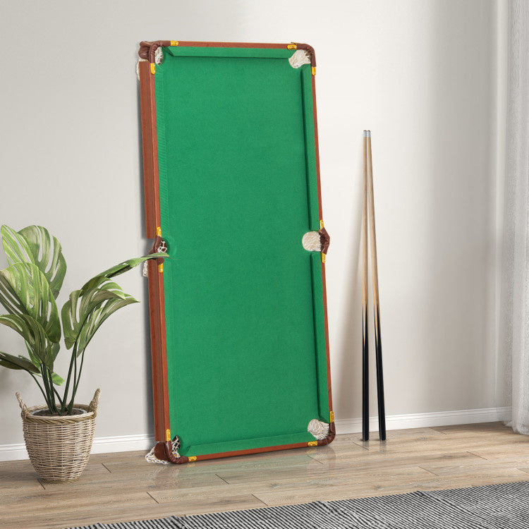 Hooya Imp.& Exp. - Folding Portable Billiards Table Game Set with Adjustable Foot Levelers