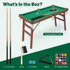 Hooya Imp.& Exp. - Folding Portable Billiards Table Game Set with Adjustable Foot Levelers