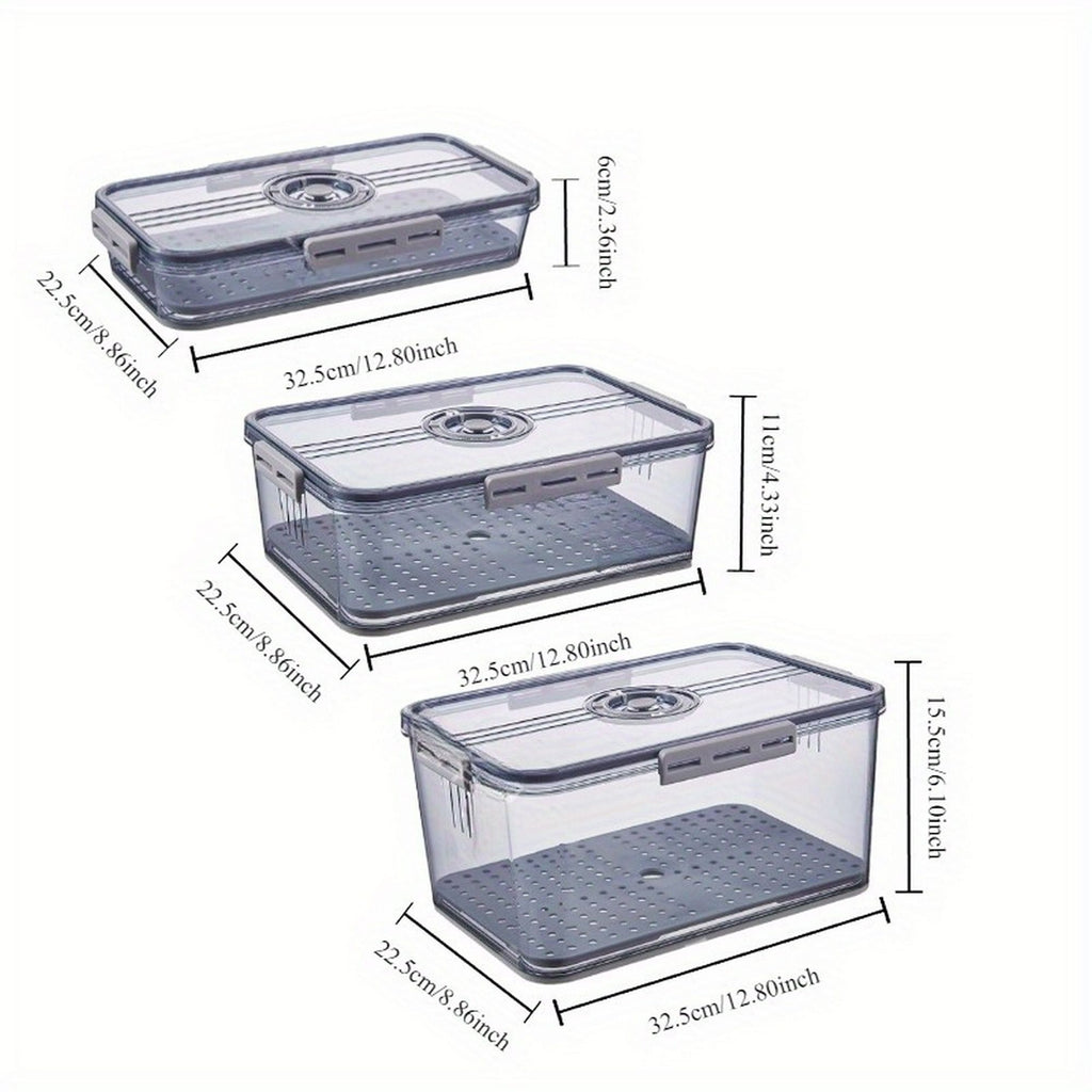 Fang'an TB - 3 small, medium, and large bread preservation boxes, kitchen counter sealed multifunctional preservation boxes, and bread storage containers with lids for recording time