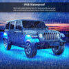 Eggracks by Global Phoenix - 8 Pods RGB LED Rock Lights DC12V Car Neon Light Kit IP68 Waterproof Underglow Lights with Double Remote Controls Wireless APP Control for Jeep Truck UTV SUV