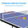 inQ Boutique - Table Tennis Table Foldable & Portable Ping Pong Table Set with Net and 2 Ping Pong Paddles for Indoor Outdoor Game