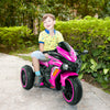 SHENGLONG - Kids Powered Ride-ons Toy, Kids Motorcycle for 3-6 Years, 12V Electric Ride on Motorcycle with Light Wheel & Bluetooth Music-Pink