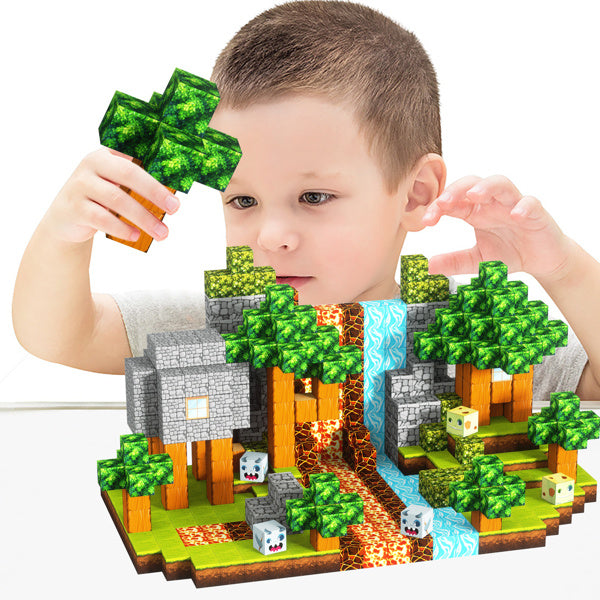 inQ Boutique - 100Pcs/Set Magnetic Building Blocks Children Kids Educational Toy Gift