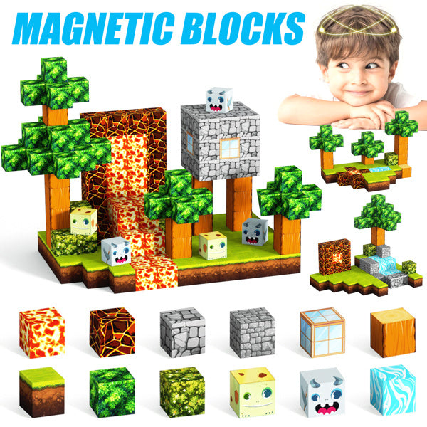 inQ Boutique - 100Pcs/Set Magnetic Building Blocks Children Kids Educational Toy Gift