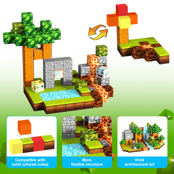 inQ Boutique - 100Pcs/Set Magnetic Building Blocks Children Kids Educational Toy Gift