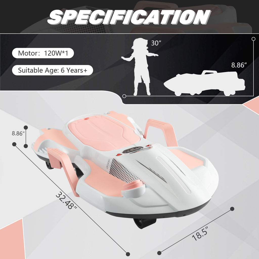 FX070 - Electric Kids Racing Car with Music and Lights, Pink