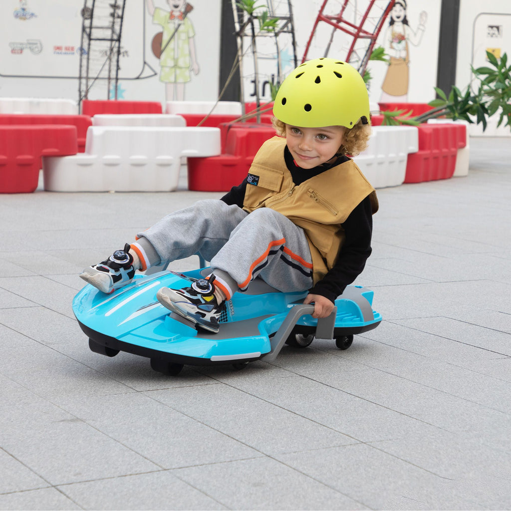 FX070 - Electric Kids Racing Car with Music and Lights, Blue