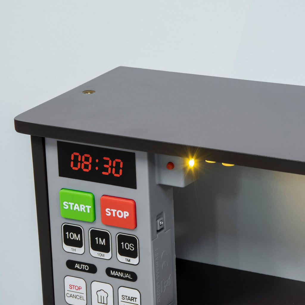 Orien Home - Wooden Play Kitchen with Lights Sounds, Kids Kitchen Playset with Washing Machine, Water Dispenser, Microwave, Range Hood, Refrigerator, Utensils, Gift for 3-6 Years Old