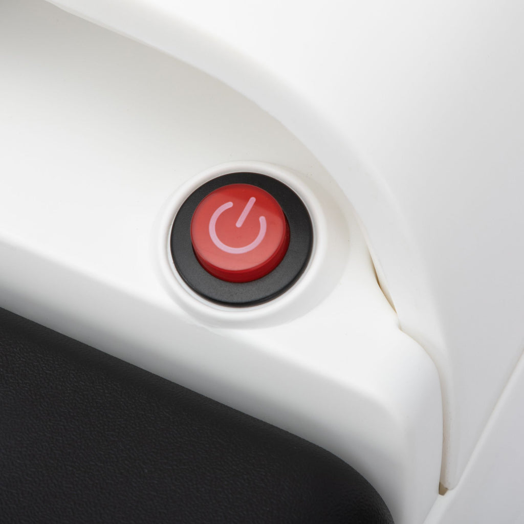 FX070 - 12V Kids Ride On Box, Electric Box Car with High-Low Speeds, Variable Speed Throttle, MP3, USB, Storage, Battery Powered Toy Gift for 8-12 Years Old, White + Black