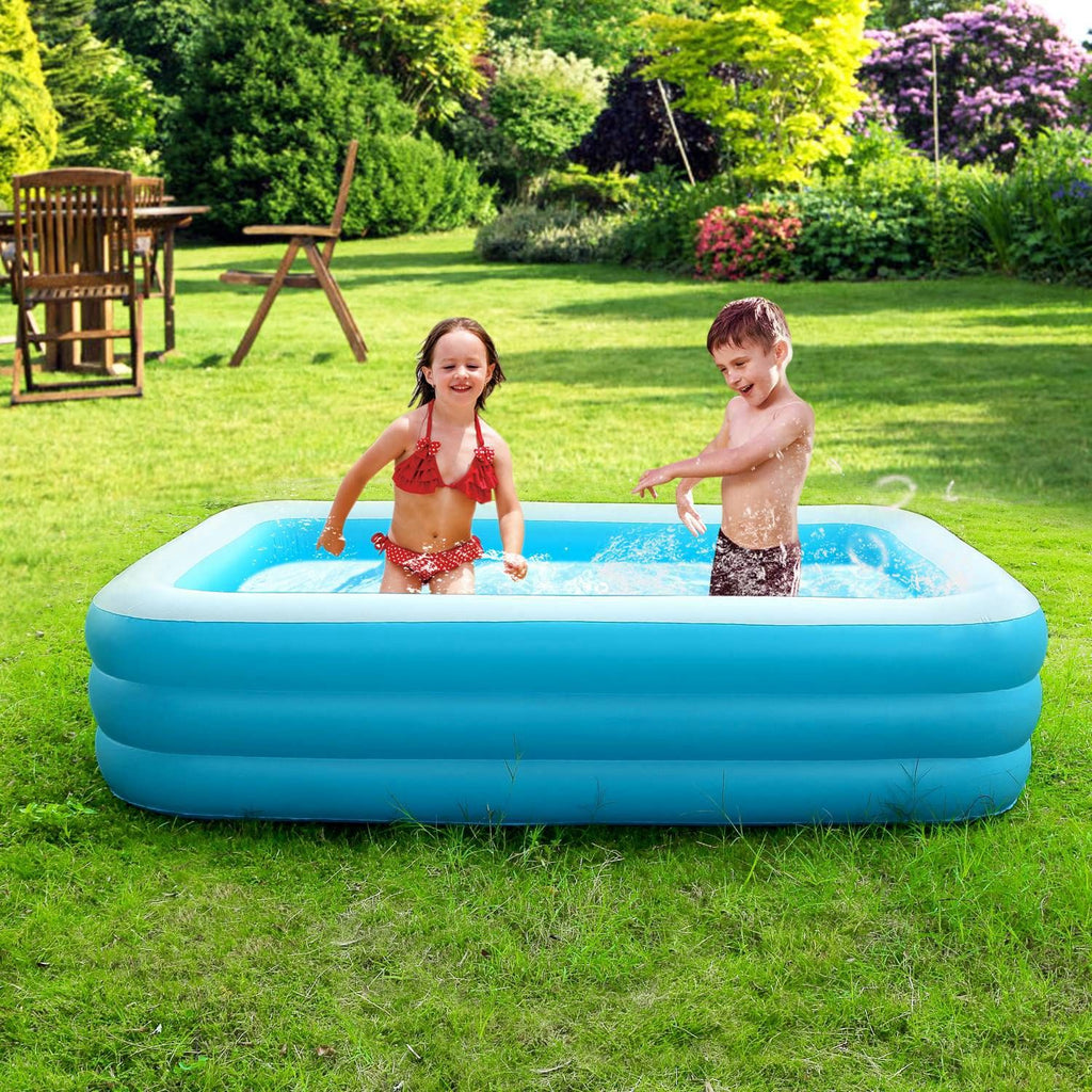 Eggracks by Global Phoenix - 103x69x24in Inflatable Swimming Pools Family Swim Play Center Pool Blow up Kiddie Pool