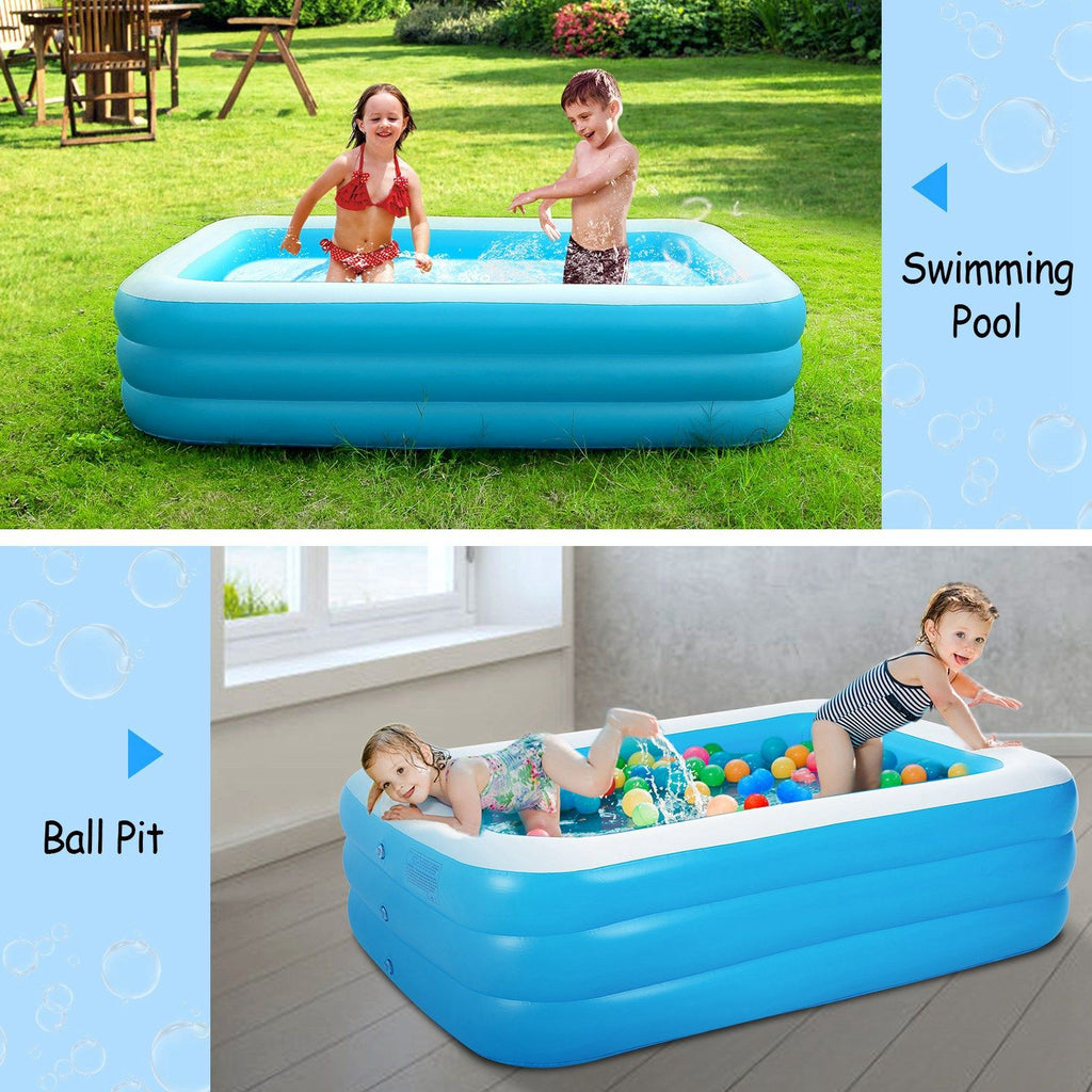 Eggracks by Global Phoenix - 103x69x24in Inflatable Swimming Pools Family Swim Play Center Pool Blow up Kiddie Pool