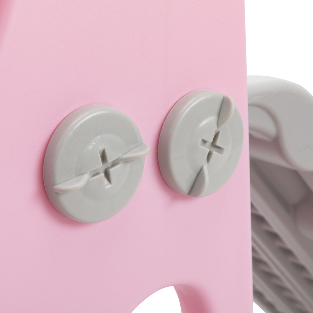 FX070 - Kids Slide Indoor Outdoor Climber Playground with Basketball Hoop