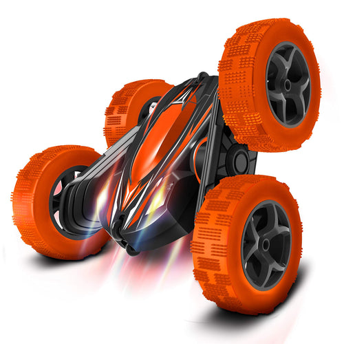PlayVibe - Rc Stunt Cars: Double Sided 360Â°Flip Rotating 4WD Race Car Toy For Outdoor & Indoor Birthday Gift