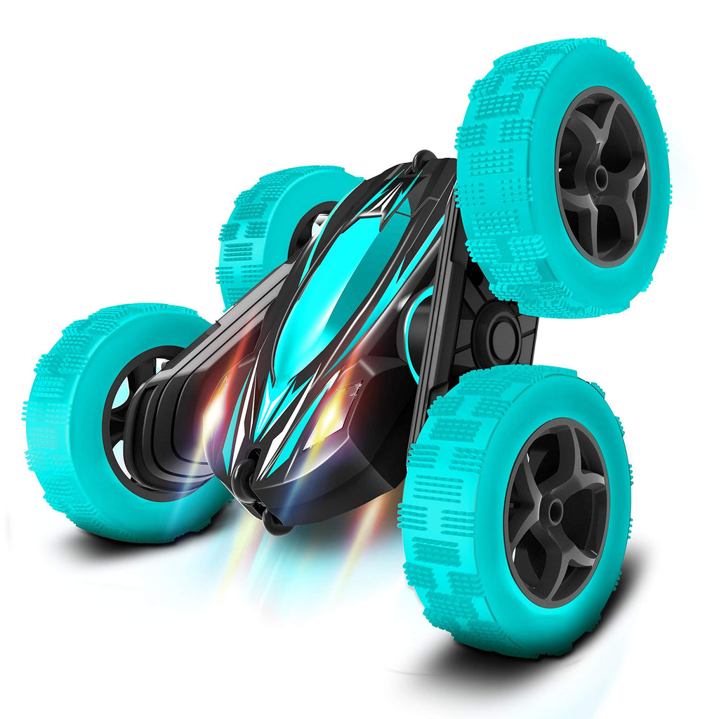 PlayVibe - Rc Stunt Cars: Double Sided 360Â°Flip Rotating 4WD Race Car Toy For Outdoor & Indoor Birthday Gift