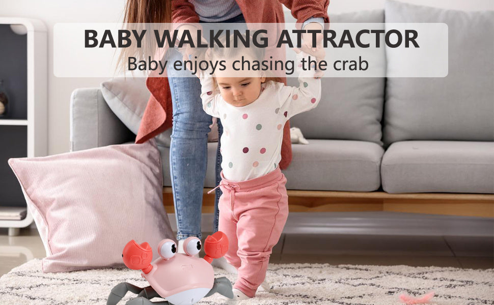 PlayVibe - Crawling Crab Toy - Crawly Crabby Tummy Time Toys