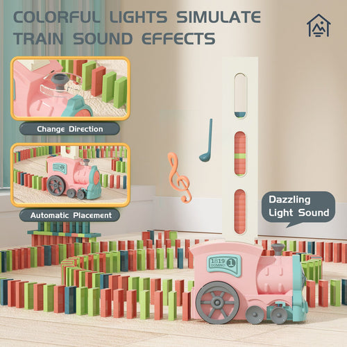 PlayVibe - Stacking Dominoes Games - Montessori Toy Interactive Autism Fine Motor Activities Birthday Gift Stocking Stuffer