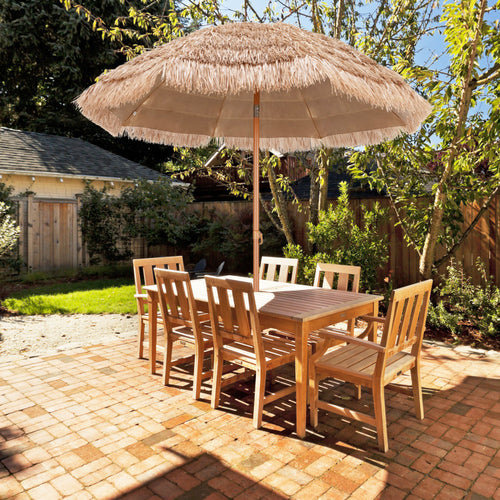 Summit Supplies - 7.2 Feet Patio Thatched Tiki Umbrella Hawaiian Hula Beach Umbrella