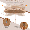 Summit Supplies - 7.2 Feet Patio Thatched Tiki Umbrella Hawaiian Hula Beach Umbrella