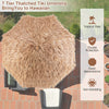 Summit Supplies - 7.2 Feet Patio Thatched Tiki Umbrella Hawaiian Hula Beach Umbrella