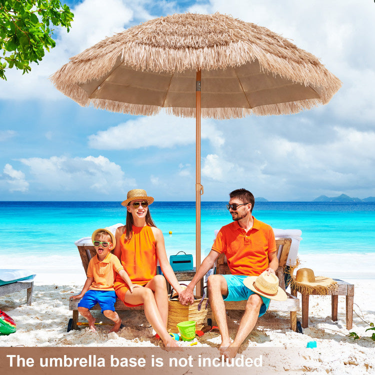 Summit Supplies - 7.2 Feet Patio Thatched Tiki Umbrella Hawaiian Hula Beach Umbrella