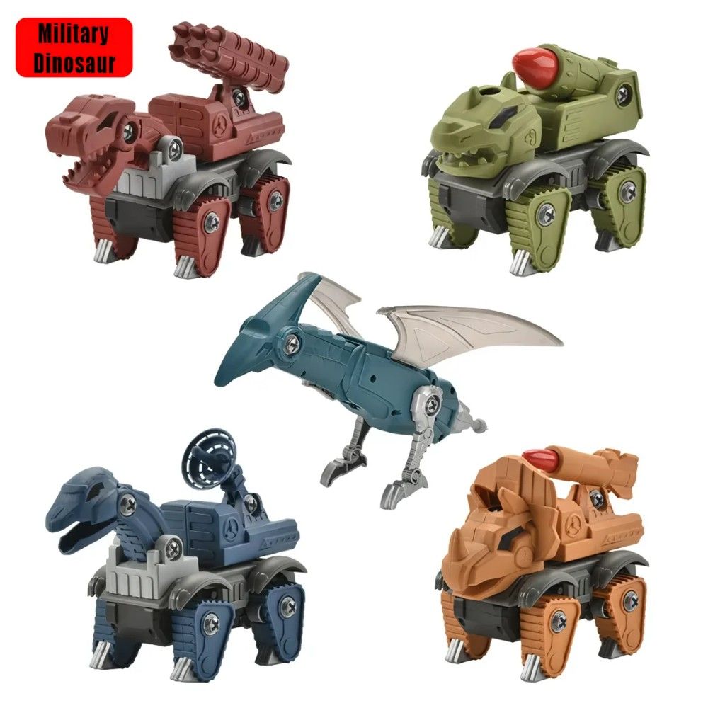 SHENGLONG - 5 Pack Dinosaur Take Part Toys for Boys Age 3+, Dinosaur Toys for Toddler