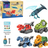 SHENGLONG - 5 Pack Take Apart Dinosaur Set with Electric Drill, Construction Building Toy for Boys, Ideal Xmas Birthday Gift