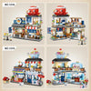 SHENGLONG - 4 PACK Brick Building Set for Kids, 2969 PCS Building Blocks Kit Japanese Street Building Toy Set Gift for 6-15 Years Old Kid and Adult