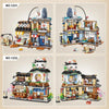 SHENGLONG - 4 PACK Brick Building Set for Kids, 2969 PCS Building Blocks Kit Japanese Street Building Toy Set Gift for 6-15 Years Old Kid and Adult