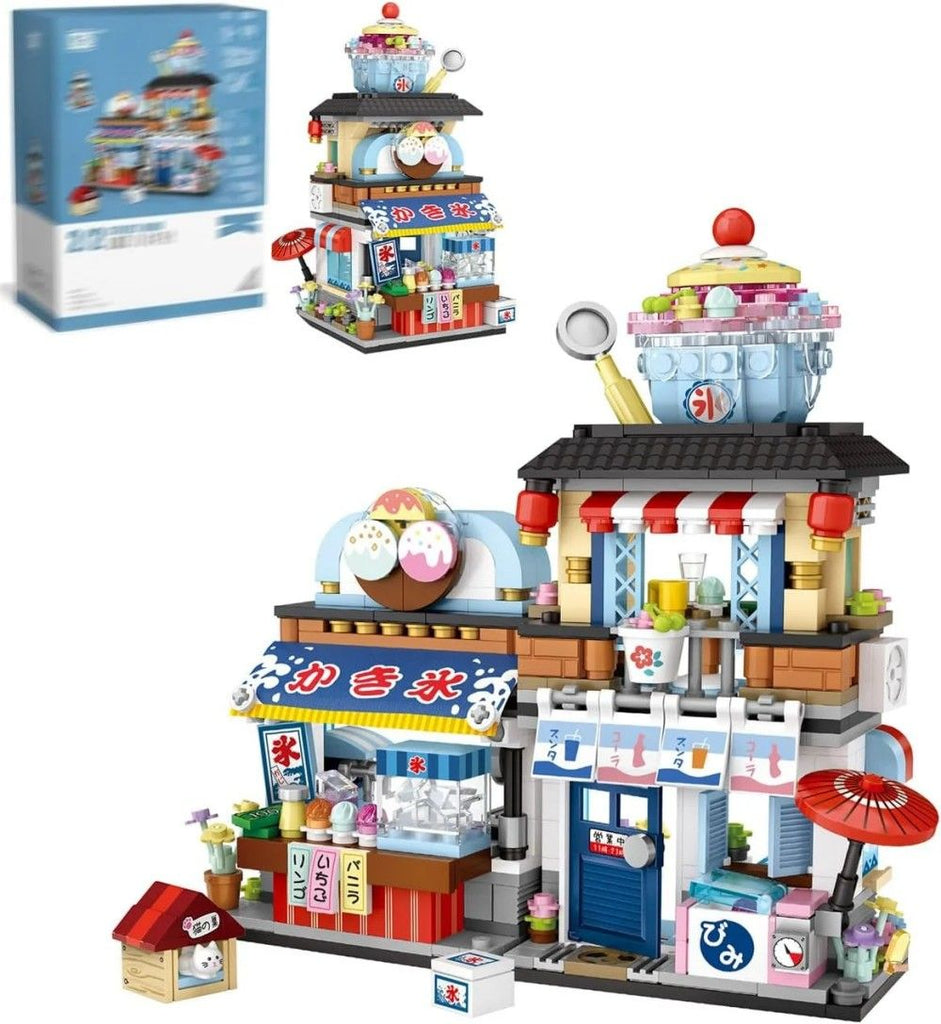 SHENGLONG - 4 PACK Brick Building Set for Kids, 2969 PCS Building Blocks Kit Japanese Street Building Toy Set Gift for 6-15 Years Old Kid and Adult