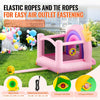 VEVOR Inflatable Bounce House, Indoor Outdoor Playhouse Trampoline, Kid Jumping Bouncer with Blower, Slide, Storage Bag, Family Backyard Bouncy Castle, for Girls Boys Ages 3â€“8 Years, 110x91x91 inch