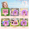VEVOR Inflatable Bounce House, Indoor Outdoor Playhouse Trampoline, Kid Jumping Bouncer with Blower, Slide, Storage Bag, Family Backyard Bouncy Castle, for Girls Boys Ages 3â€“8 Years, 110x91x91 inch