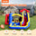 VEVOR Inflatable Bounce House, Outdoor High Quality Playhouse Trampoline, Jumping Bouncer with Blower, Slide, and Storage Bag, Family Backyard Bouncy Castle, for Kid Ages 3â€“8 Years, 131x133x91 inch