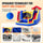 VEVOR Inflatable Bounce House, Outdoor High Quality Playhouse Trampoline, Jumping Bouncer with Blower, Slide, and Storage Bag, Family Backyard Bouncy Castle, for Kid Ages 3â€“8 Years, 131x133x91 inch
