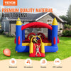 VEVOR Inflatable Bounce House, Outdoor High Quality Playhouse Trampoline, Jumping Bouncer with Blower, Slide, and Storage Bag, Family Backyard Bouncy Castle, for Kid Ages 3â€“8 Years, 160x94x96 inch