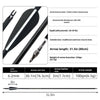 inQ Boutique - 31.5-inch targeted hunting arrows, suitable for compound, anti bending, and British longbows, with detachable tips (12pack)