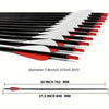 inQ Boutique - 31.5-inch targeted hunting arrows, suitable for compound, anti bending, and British longbows, with detachable tips (12pack)